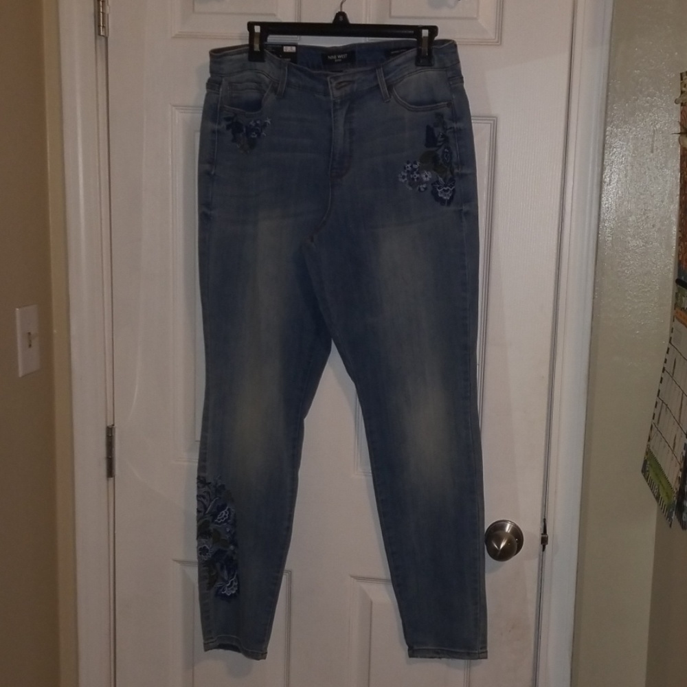 Nine West embroidered jeans